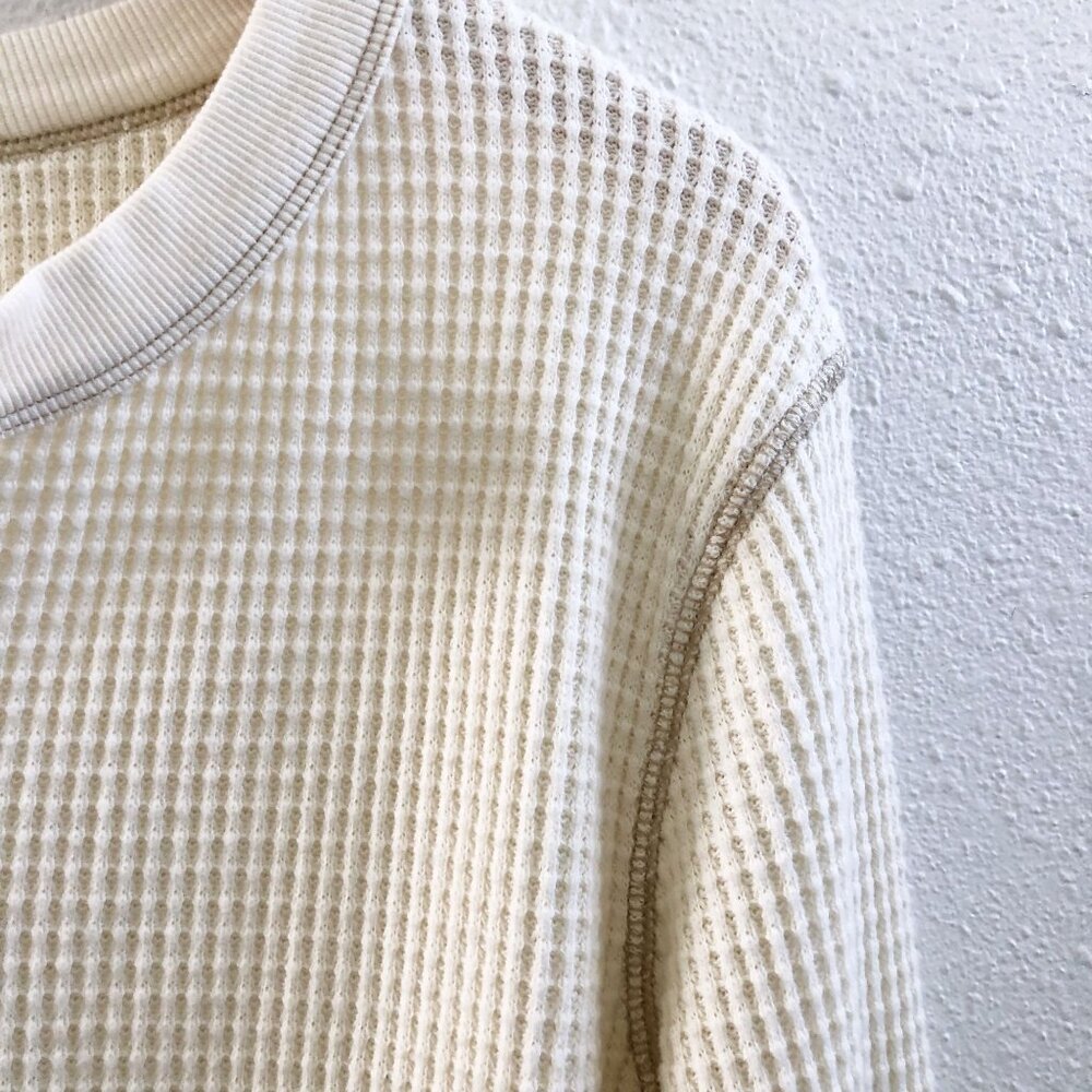 MADEWELL Waffle Split-Neck Crop Tee Size Small - Picture 6 of 10